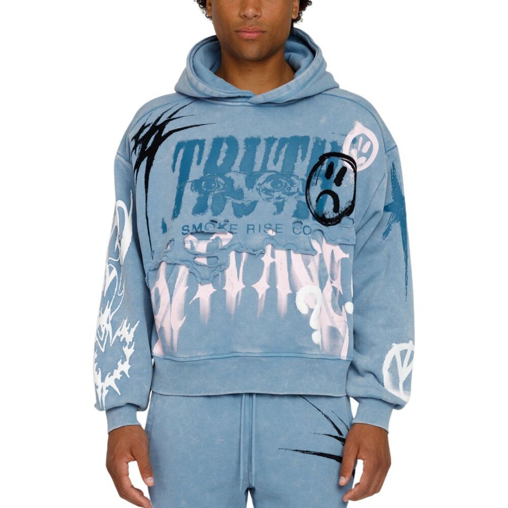 Smoke Rise Truth Men's Hoodie Blue Shadow  fo26f558-blueshadow