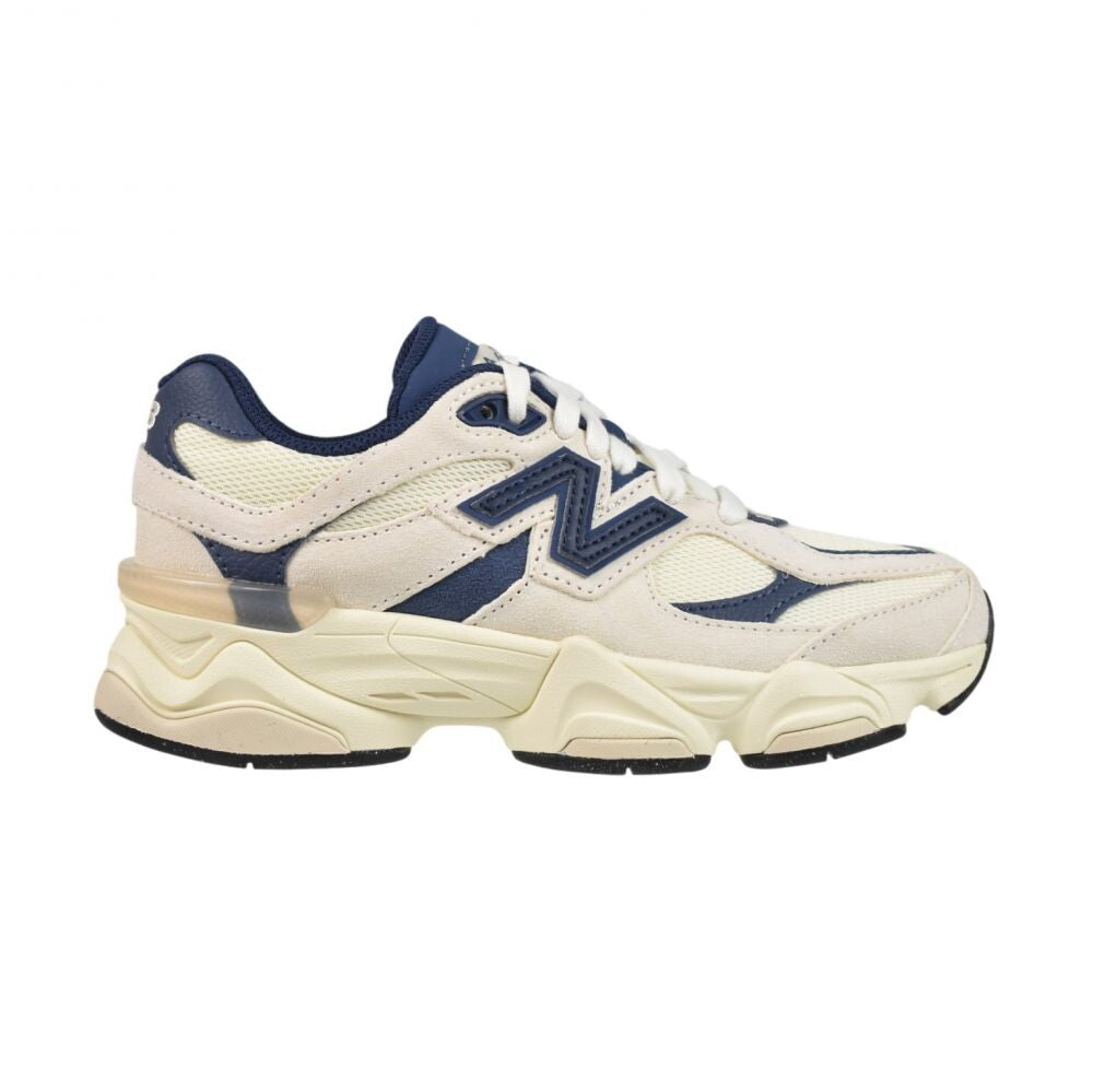 New Balance 9060 Lace Wide Big Kids' Shoes White/Navy g9060-2jm-W