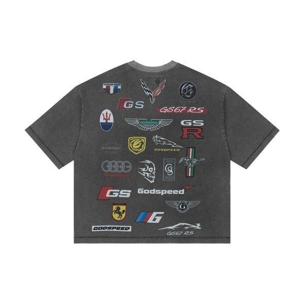 Godspeed Insignias Men's T-Shirt Grey Wash gdspd29-gw