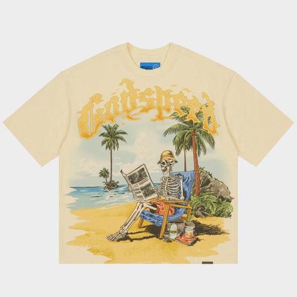 Godspeed Skeleton Beach II Men's T-Shirt Bone gdspd52-bn