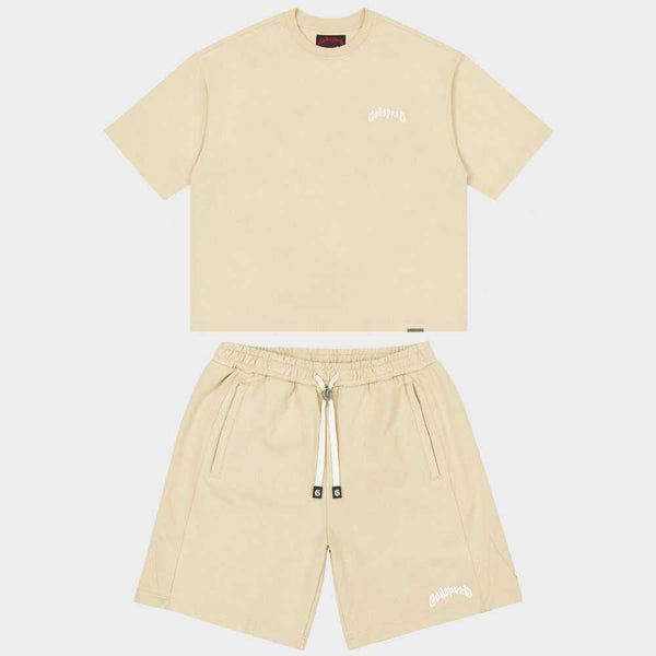 Godspeed Vital Men's T-Shirt and Short Set Oat Milk gdspd53-om