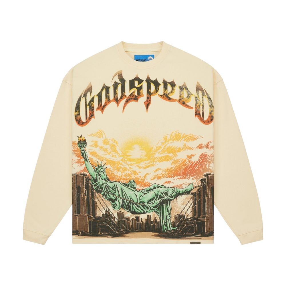 Godspeed Burnt Bridges II Men's Long Sleeve Tee Bone gdspd63-bn