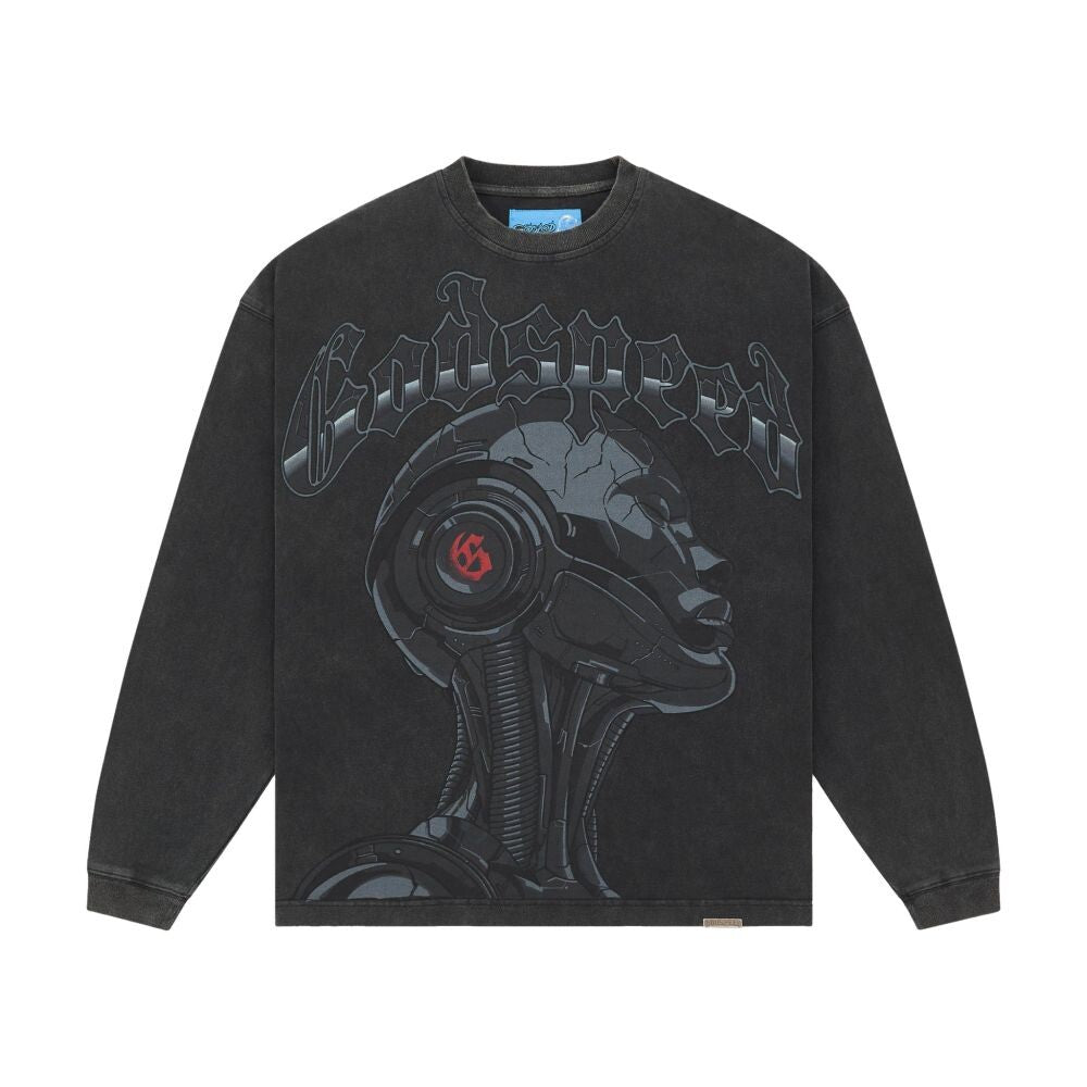 Godspeed Alexa II Men's Long Sleeve Tee Black Wash gdspd64-bw