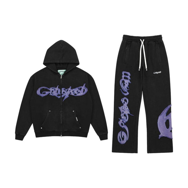 Godspeed Raw Import Men's Sweatsuit Black/Blue gdspd68-bb