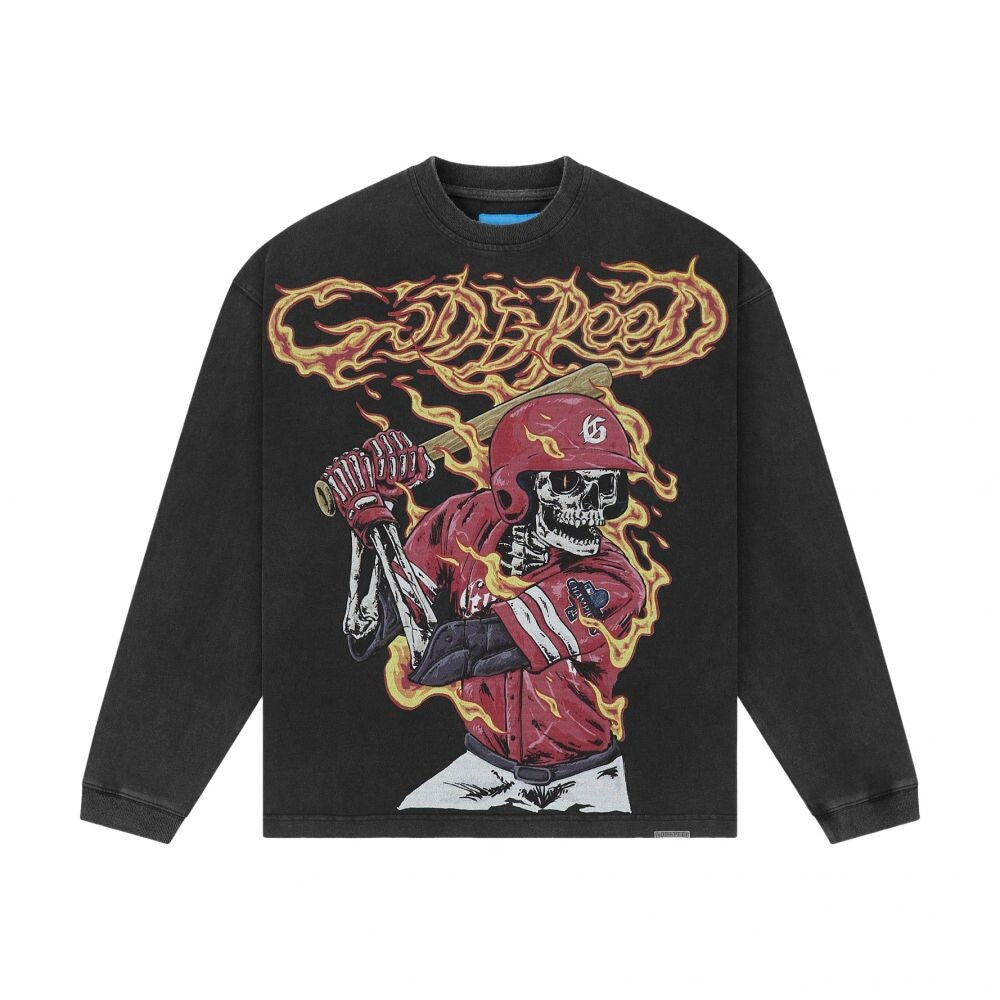 Godspeed Slugger Men's Long Sleeve Tee Black Wash gdspd69-bw