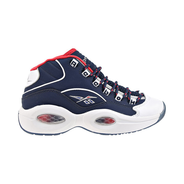 Reebok Question Mid Big Kids' Shoes White/Red/Navy