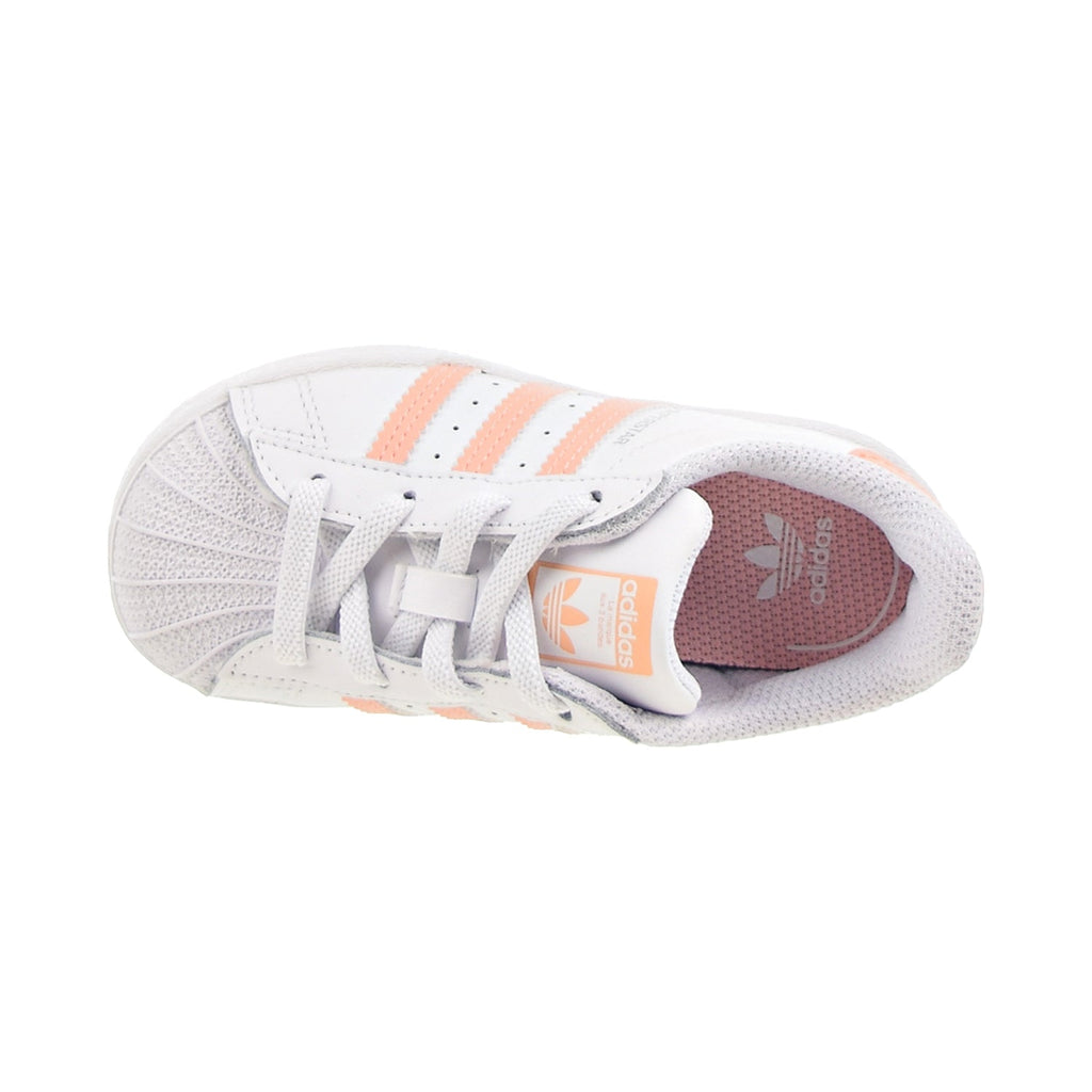 adidas Toddlers' Superstar Shoes - White/ Haze Coral
