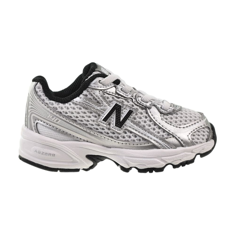 New Balance 740 Bungee Lace Toddlers' Shoes White/Silver Metallic/Black