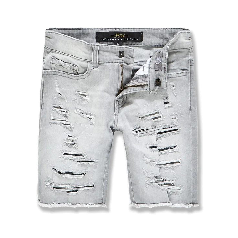 Jordan Craig Shredded Denim Toddler Shorts Cement Wash
