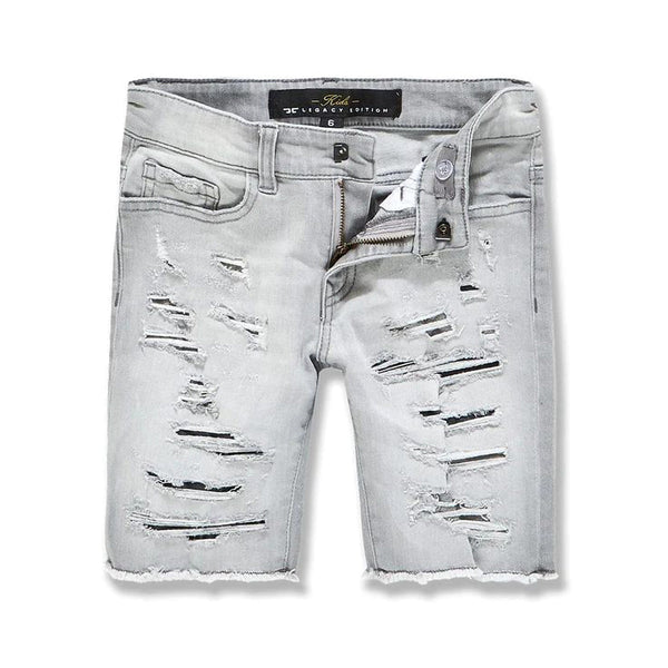 Jordan Craig Shredded Denim Toddler Shorts Cement Wash