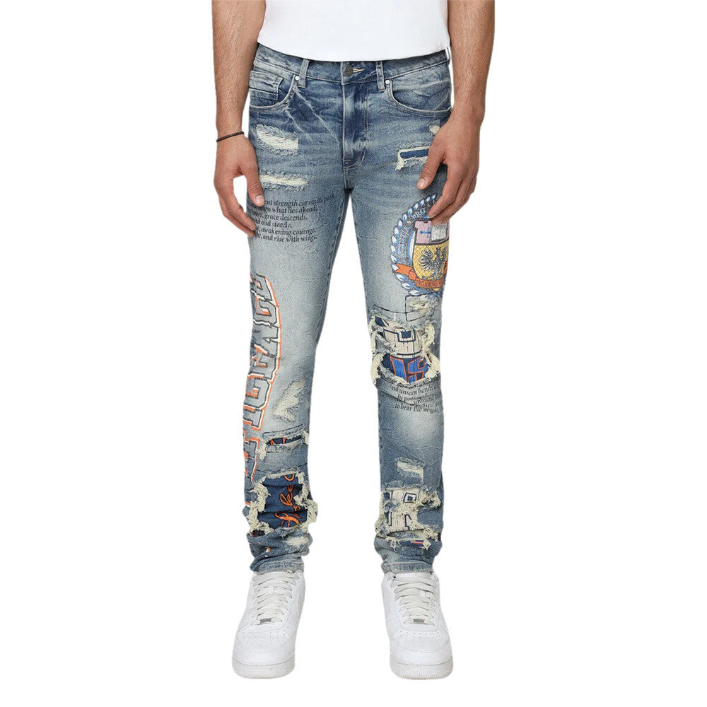 Smoke Rise Slim Magnificence Men's Jeans Hearst Blue jp25545-hb