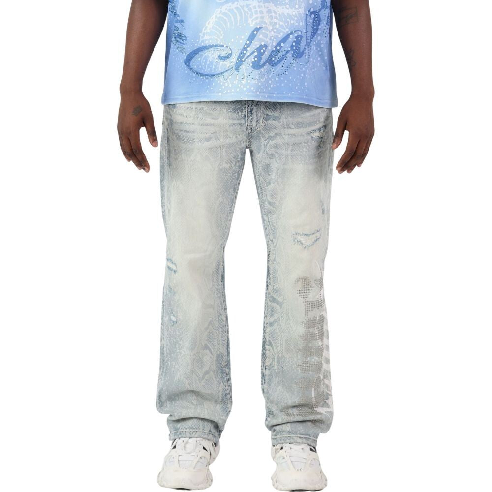 Smoke Rise Sanity Python Men's Jeans Arrow Blue jp26f557z-arrowblue