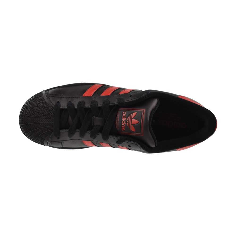 adidas Originals Superstar II Black/Red Men's Shoes, Size: 10