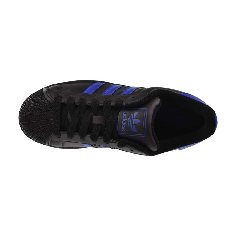 Men's adidas Superstar II Shoes - Black/Blue 10.5 Men's adidas Superstar II Shoes - Black/Blue 10.5