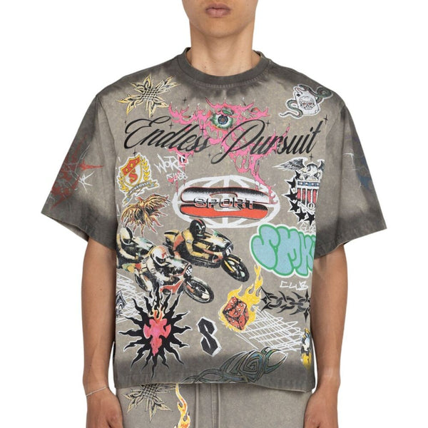 Smoke Rise Endless Pursuit SS Men's T-Shirt December Sky kt26f542-decembersky