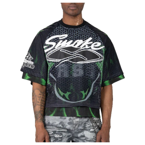 Smoke Rise Perpetual 2-Fer Mesh Men's T-Shirt Black kt26s471-black