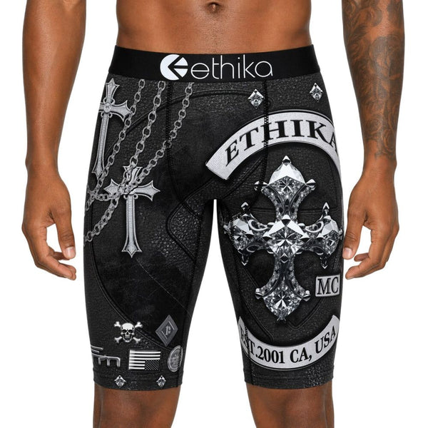 Ethika Tore Up Men's Boxers Black/White mfaaaf2506-blw