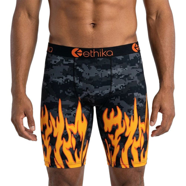 Ethika Like Bow Men's Boxers Orange/Black mhoaaj2510-orb