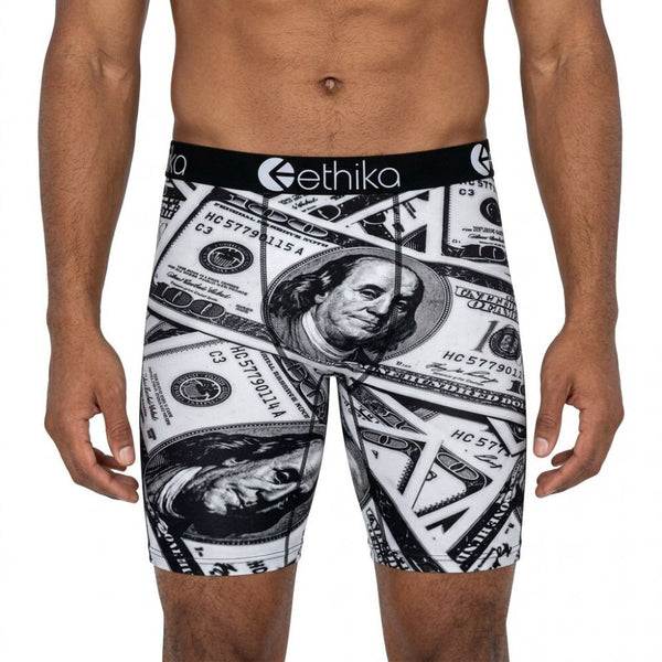 Ethika Munyun Men's Boxers Black/White/Money mhoaak2510-blw
