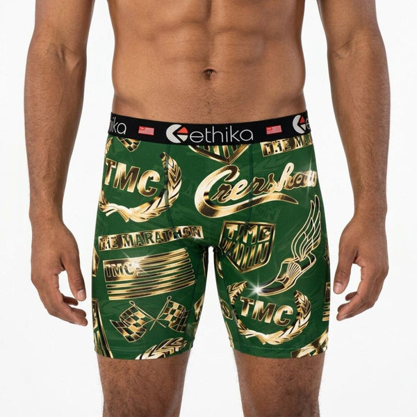 Ethika Legacy Men's Boxers Green/Gold mlus3493-ast