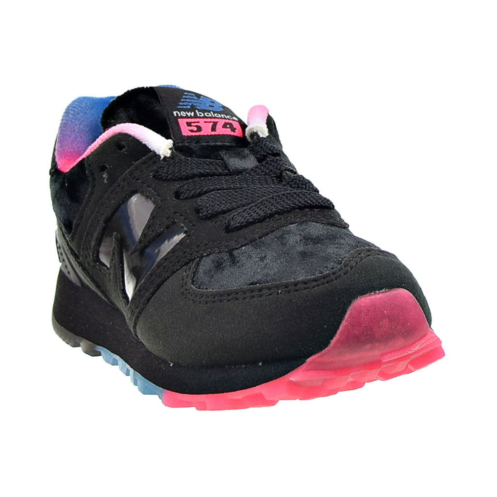 New Balance 574 Little Kids' Shoes Black-Pink-Blue