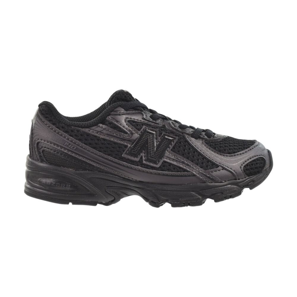 New Balance 740 Bungee Lace Little Kids' Shoes Black/Black pz740-bo