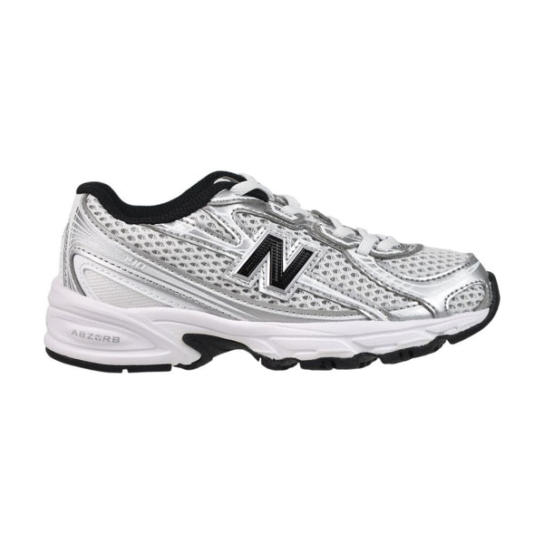 New Balance 740 Bungee Lace Little Kids' Shoes Silver Metallic pz740-nw