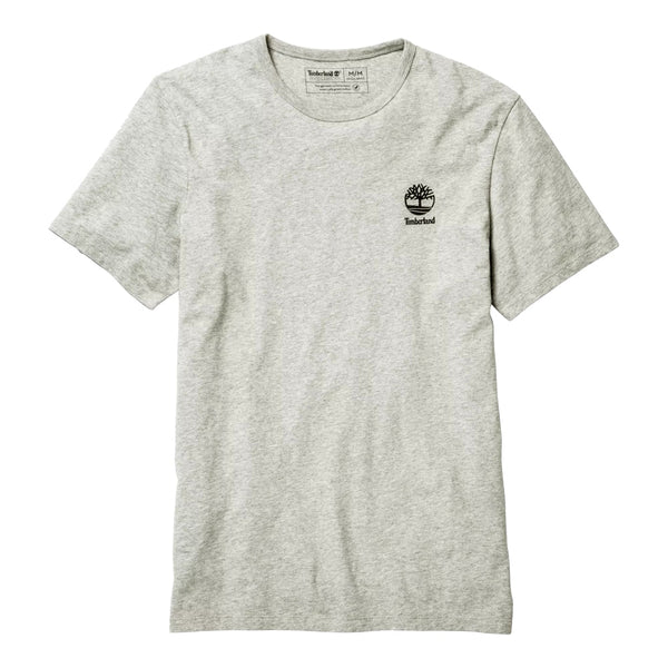 Timberland Men's Short Sleeve Box Logo Graphic Tee Grey-Black