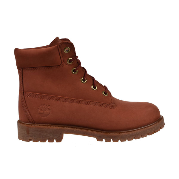 Timberland 6 Inch Premium Big Kids' Boots Dark Red Nubuck 