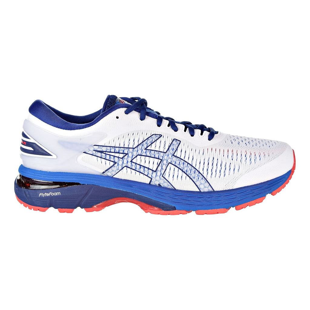 Asics Gel-Kayano 25 Men's Running Shoes White/Blue Print