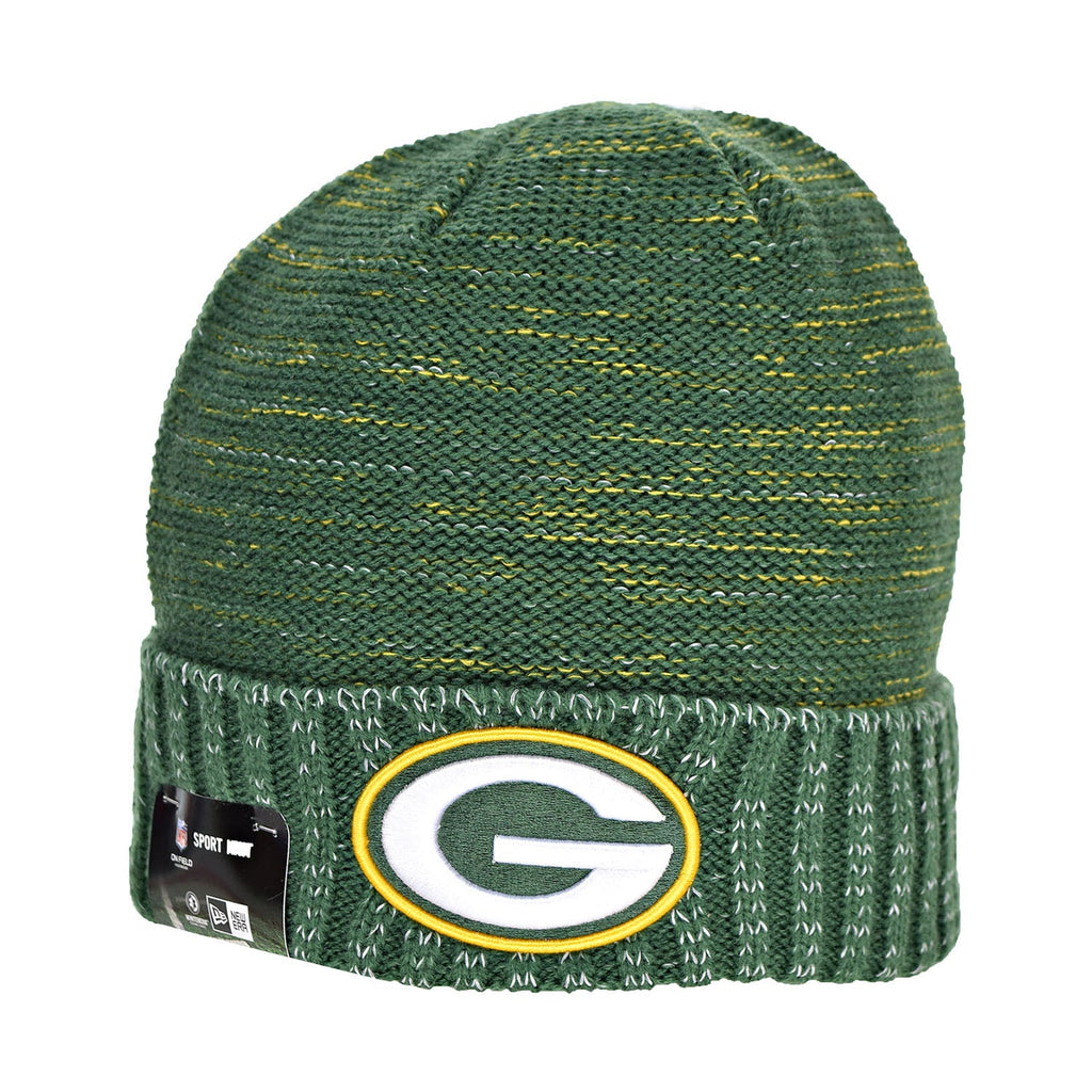 New Era Green Bay Packers NFL 17 Knit Kickoff Men's Beanie Hat Cap Green/Yellow