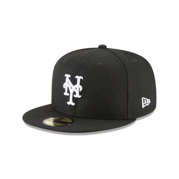 New Era 59Fifty MLB New York Mets Basic Men's Fitted Hat Black-White