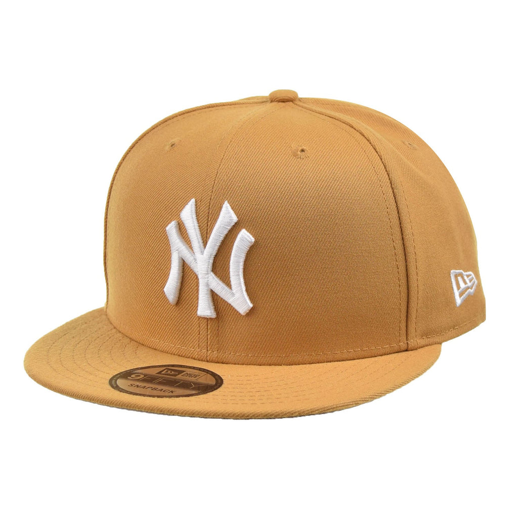 New Era New York Yankees Basic 9Fifty Snapback Hat Tan Wheat Brown