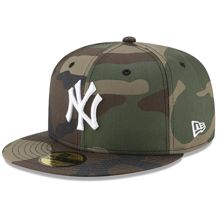 New Era New York Yankees Basic 59Fifty Fitted Cap Hat Woodland Camo