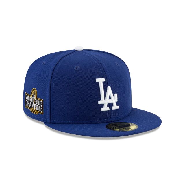 New Era LA Dodgers WS Champions Side Patch 59Fifty Men's Hat Blue