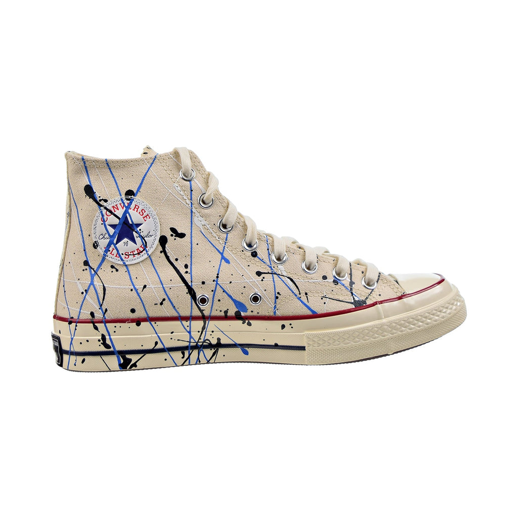 Converse Chuck 70 Hi Paint Splatter Men's Shoes Egret-Digital Blue