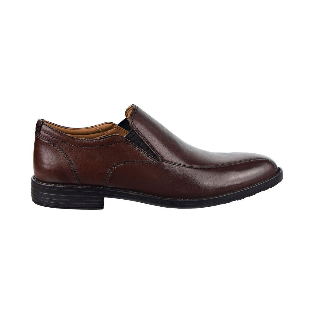 Bostonian Birkett Step Leather Slip-On (Wide) Men's Shoes Brown