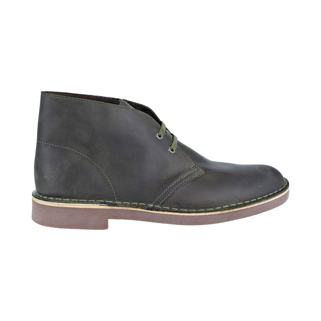 Clarks Bushacre 2 Men's Shoes Dark Olive Leather