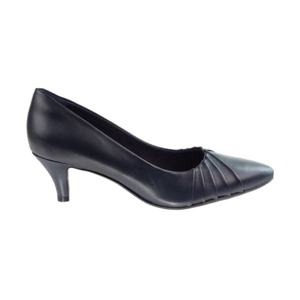 Clarks Linvale Crown Leather Women's Pump Shoes Navy