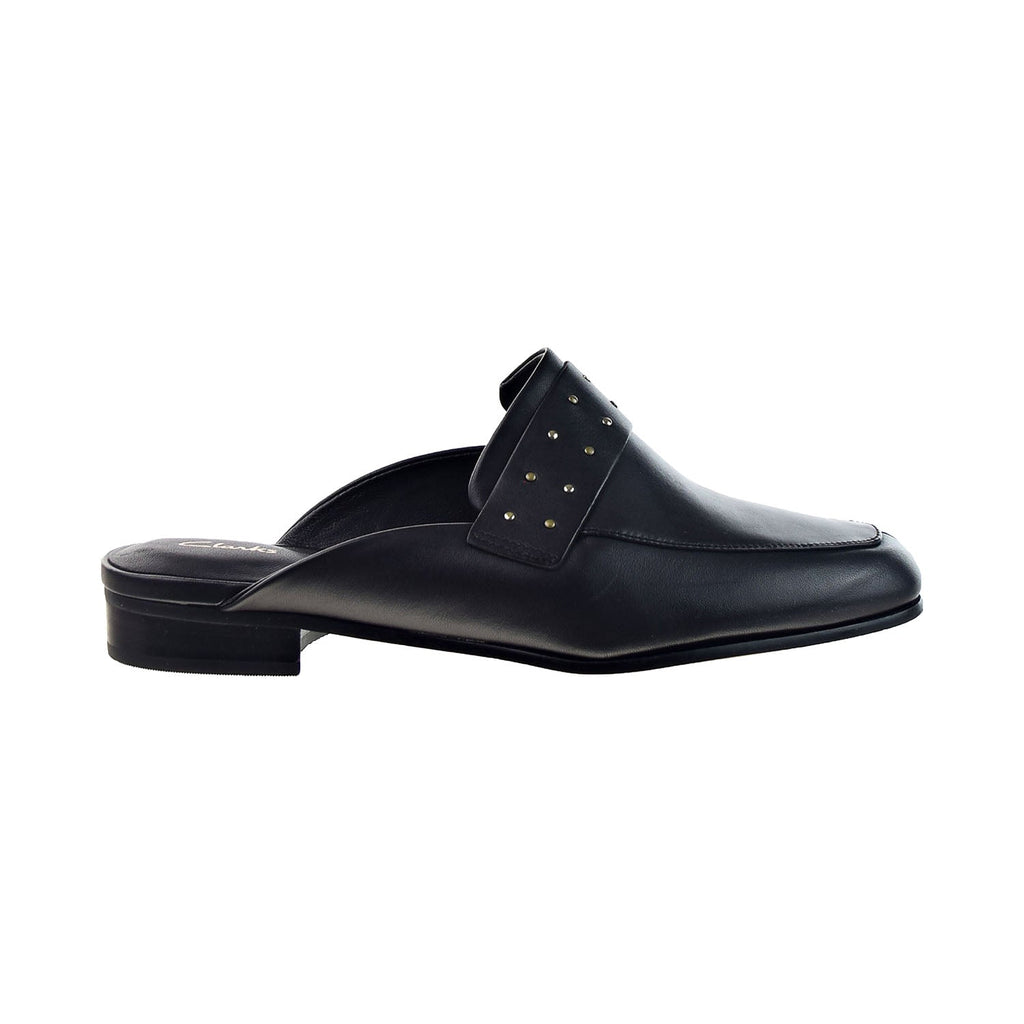 Clarks Pure Mule Women's Slip-on Dress Shoes Black Leather