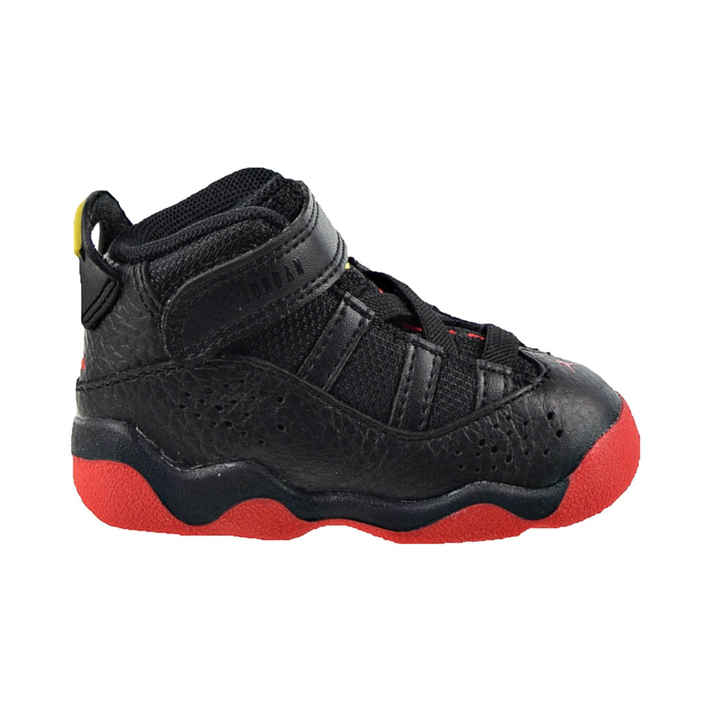 Jordan 6 Rings (TD) Toddler's Shoes Black-University Red-White-Yellow Strike