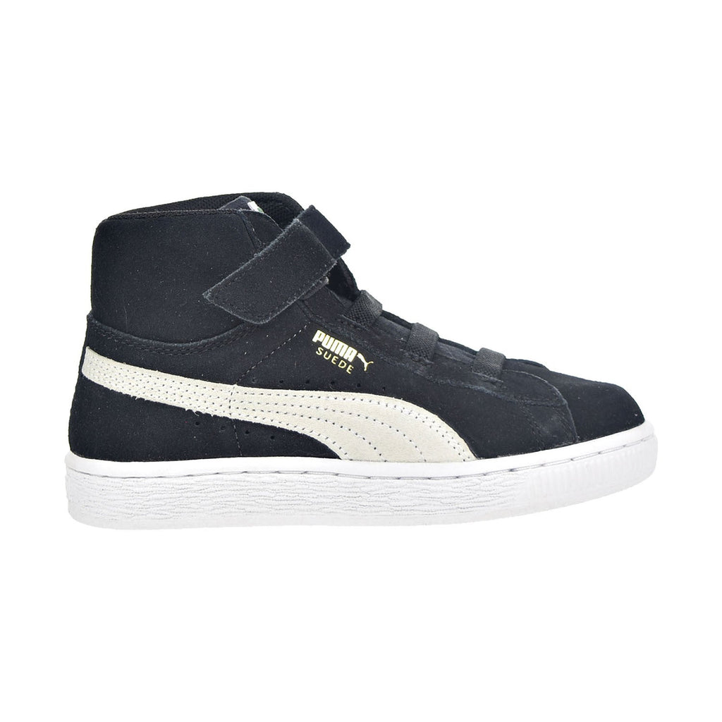 Puma Suede Classic Mid V Toddlers/Little Kids Shoes Black/White/Team Gold
