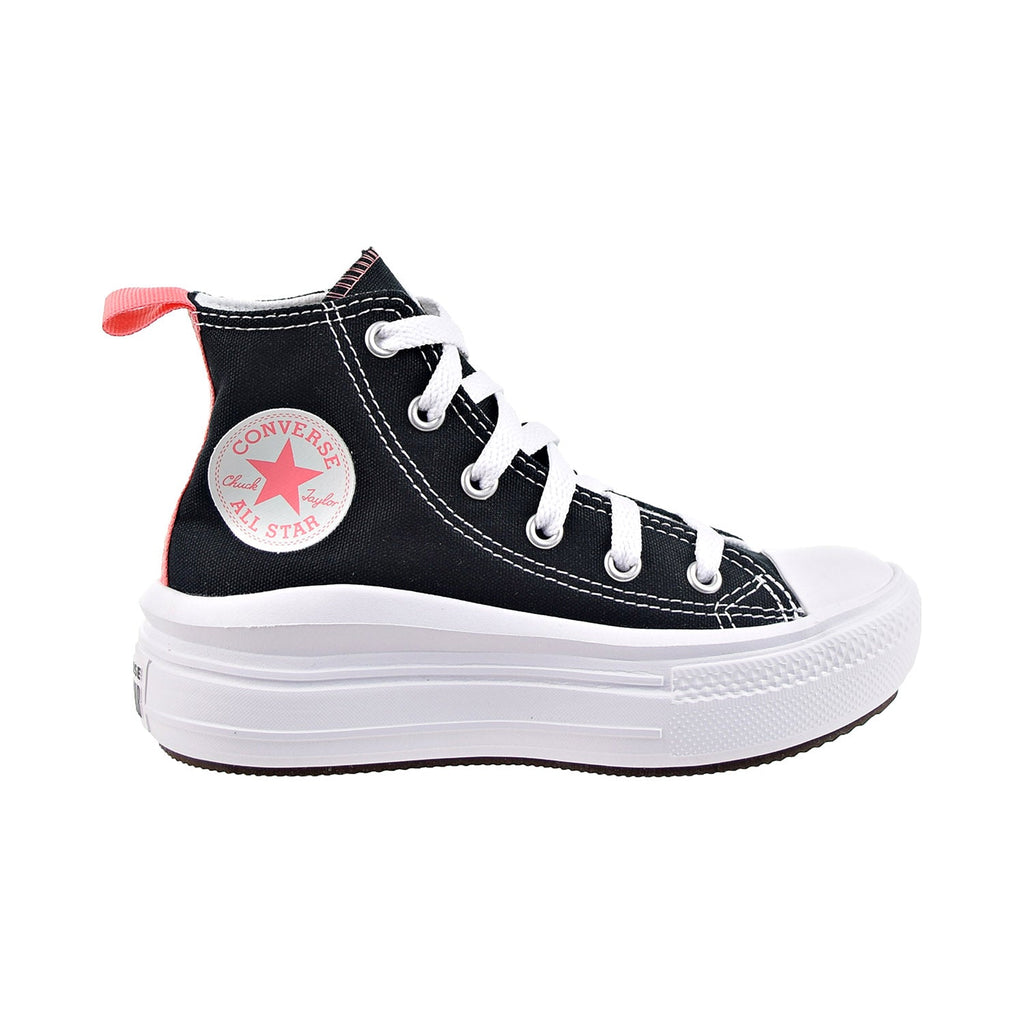 Converse Chuck Taylor All Star Move Hi Kids' Shoes Black/Pink Salt/White