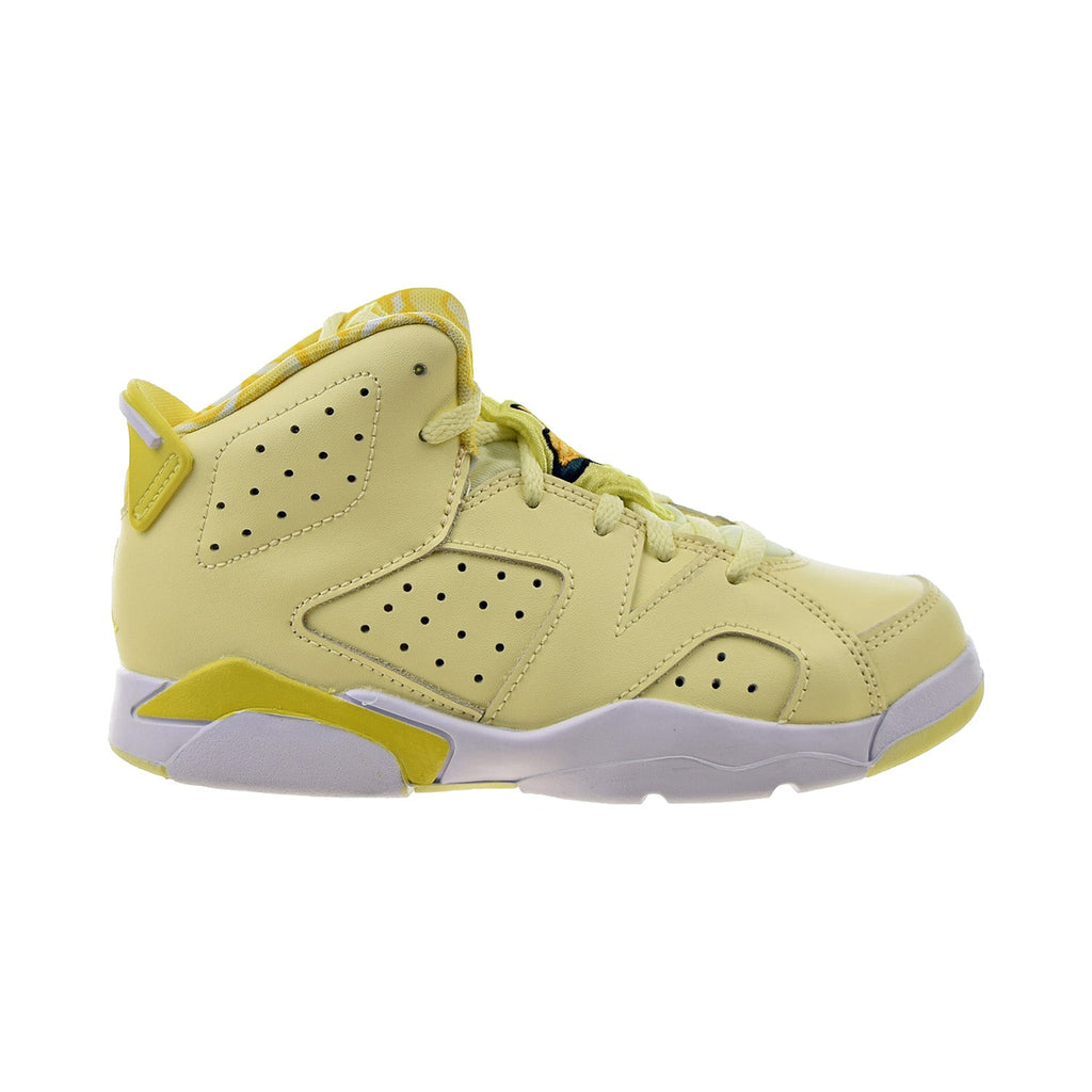 Air Jordan 6 Retro (PS) "Floral" Little Kids' Shoes Citron Tint-Dynamic Yellow