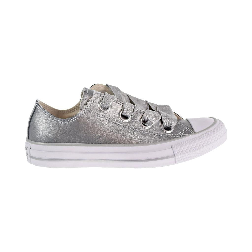 Converse Chuck Taylor All Star Big Eyelets Ox Womens Shoes Metallic Silver/White