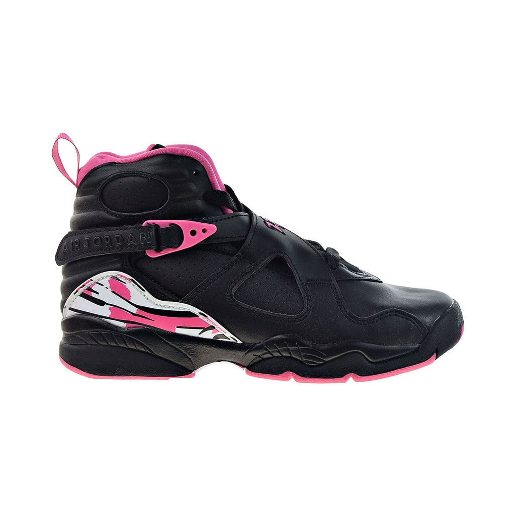 Jordan 8 Retro Big Kids' Shoes Black-White Pink
