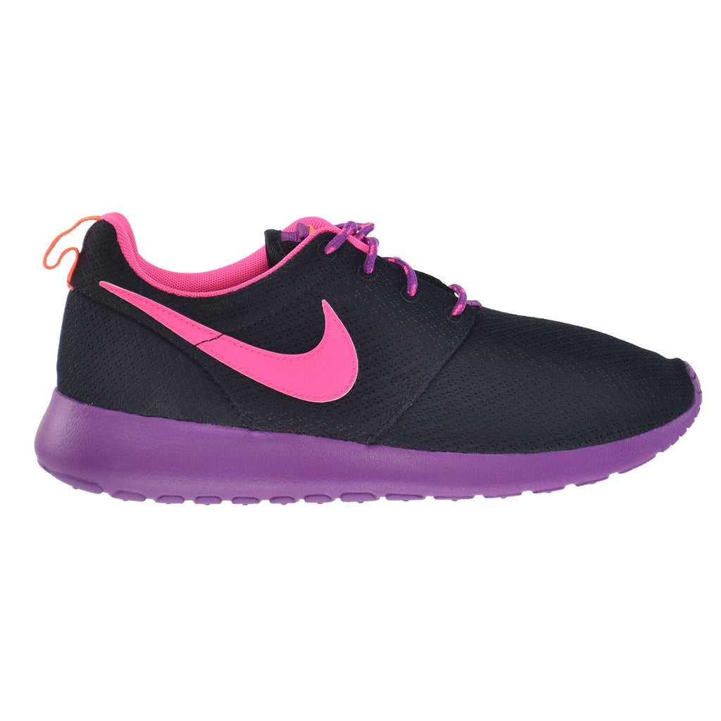 Nike Rosherun (GS) Big Kids' Shoes Black/Pink Pow-Bold Berry-purple