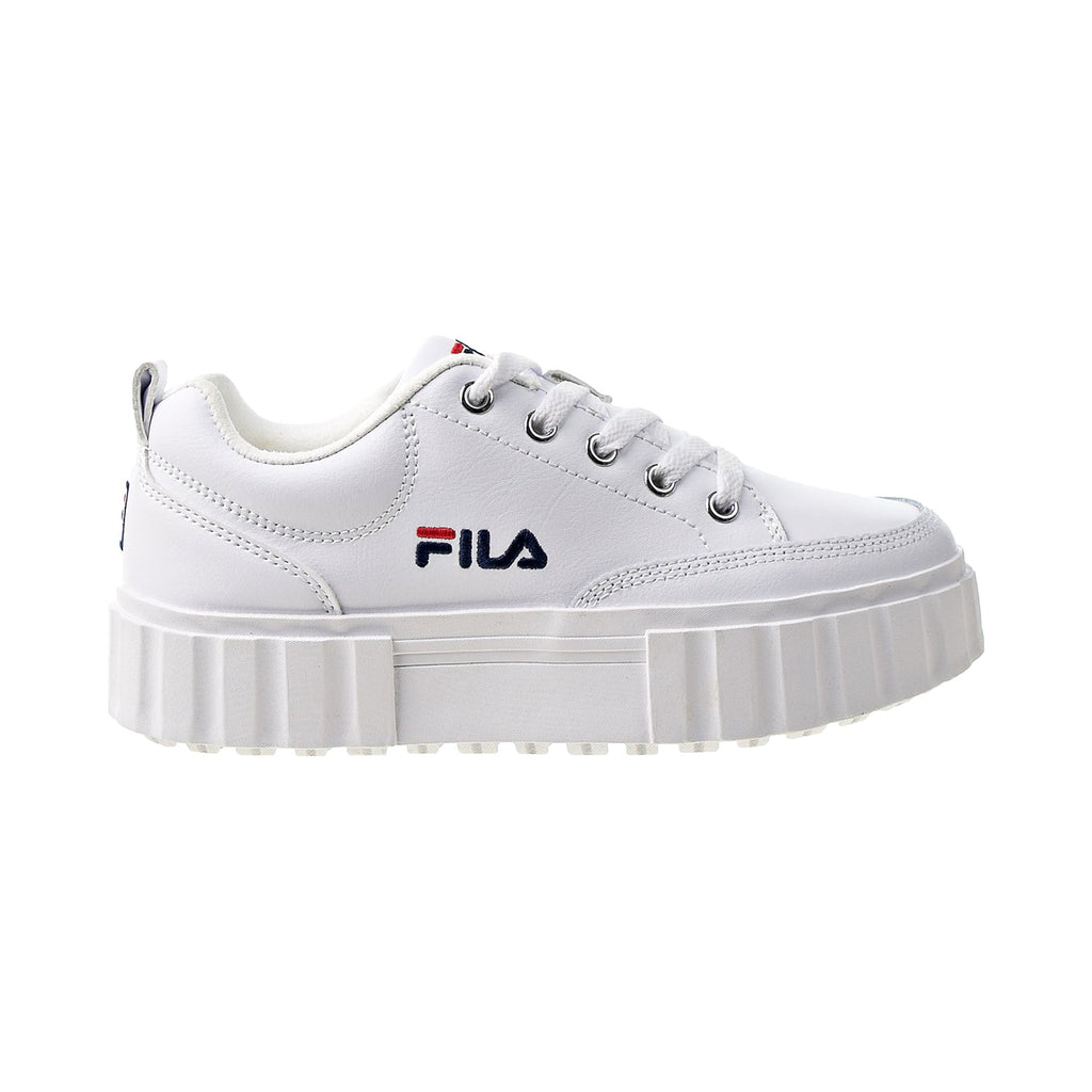 Fila Sandblast Low Women's Shoes White-Navy-Red