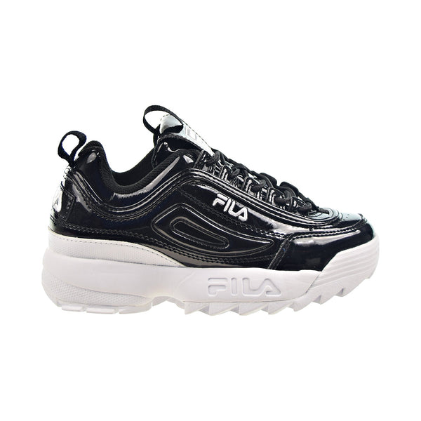 Fila Disruptor II Premium Patent Women's Shoes Black-White