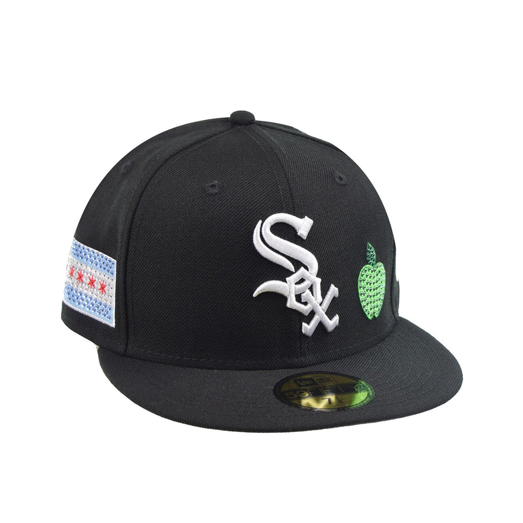New Era Chicago White Sox "Crystal Icons/Chicago Flag" 59Fifty Fitted Hat Black